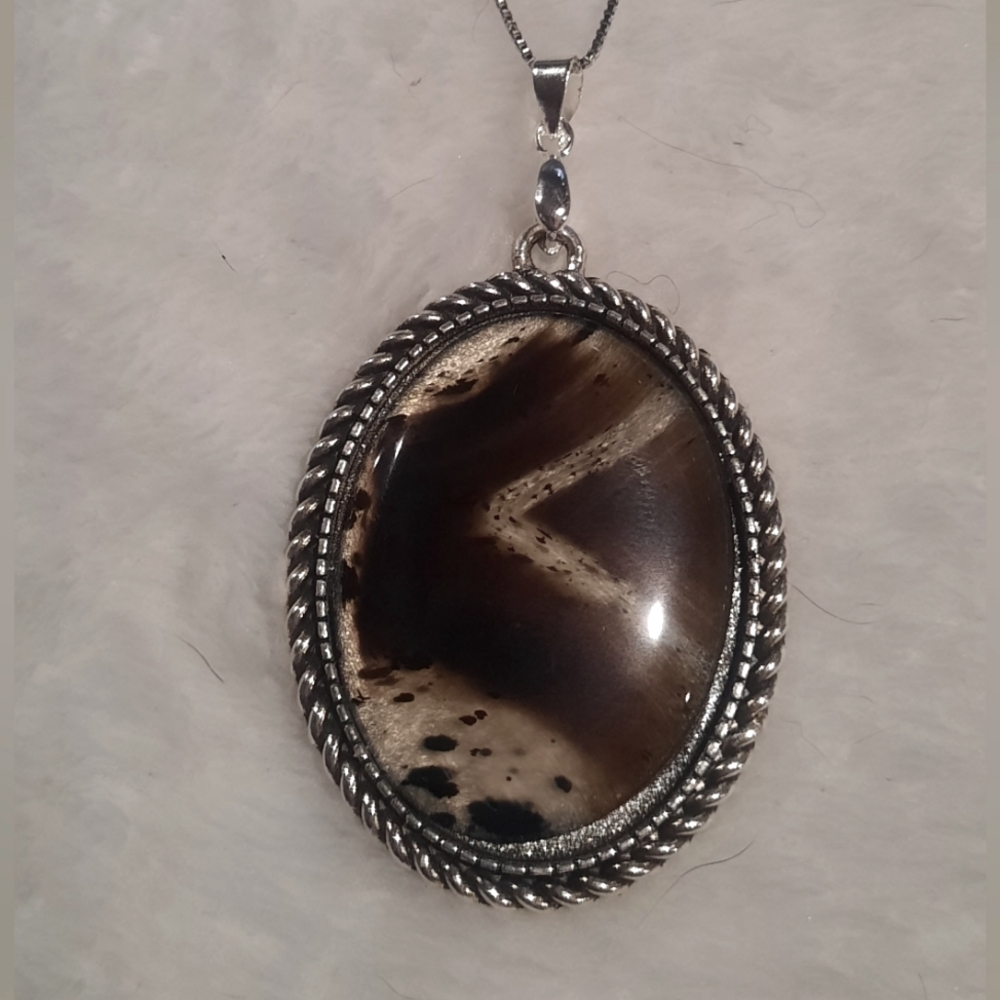 Lake Superior Agate Stone Rock Necklace